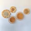 Bohemian Round Wall Hanging, Woven Rattan Macrame Wall Decor for Bedroom Living Room Dining Room Home Decor