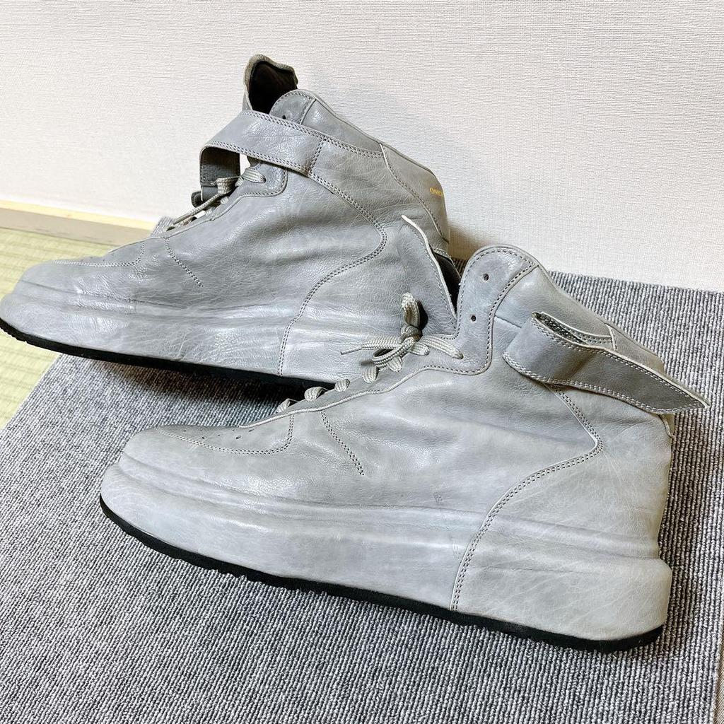 Used [Good Condition] OFFICINE CREATIVE Gray High Cut Sneakers Negotiable