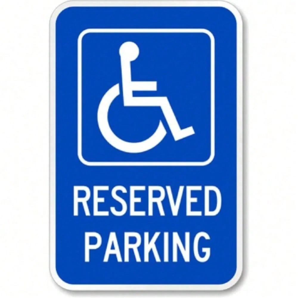 

Brand Aluminum Handicap Parking Sign 8x12 Inch Weatherproof Outdoor Reserved Decor for Home Wall 20x30cm