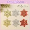 Christmas Snowflake Ornaments Pack With Gold Silver Red For Holiday Tree Decor