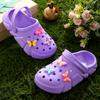 Casual Breathable Clogs With Cute Cartoon Charms For Girls, Slip-on Beach Slide, Anti Slip Garden Clog Shoes For Beaches 3057
