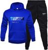 Trendy Brand Men's Trapstar Fleece-Lined Hoodie & Sweatpants Casual Fashion Sportswear Set