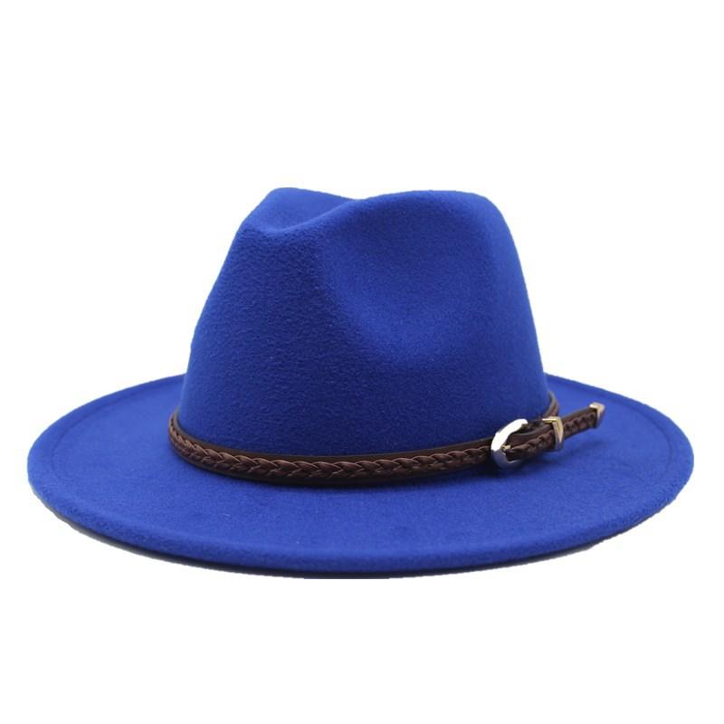 Wish Woolen Hat Big Brim Black Jazz Hat