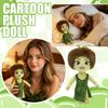 Soft Plush Doll Stuffed Toy with Fabric Dress and Textured Hair Stuffed Animal Figure for Collectors and Display
