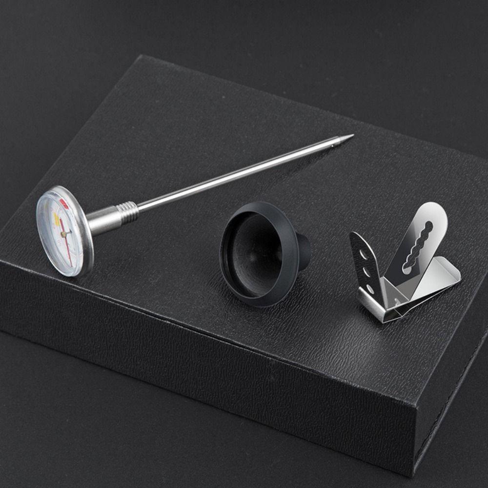 Stainless Steel Coffee Temperature Meter Clip-on Hand Brewed Temperature Monitor  Cafe
