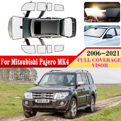 Car Cover Visor For Mitsubishi Pajero 4 Accessories Montero Shogun V80 V73 V93 2006~ Windshield Anti-UV Sun Protector Covers