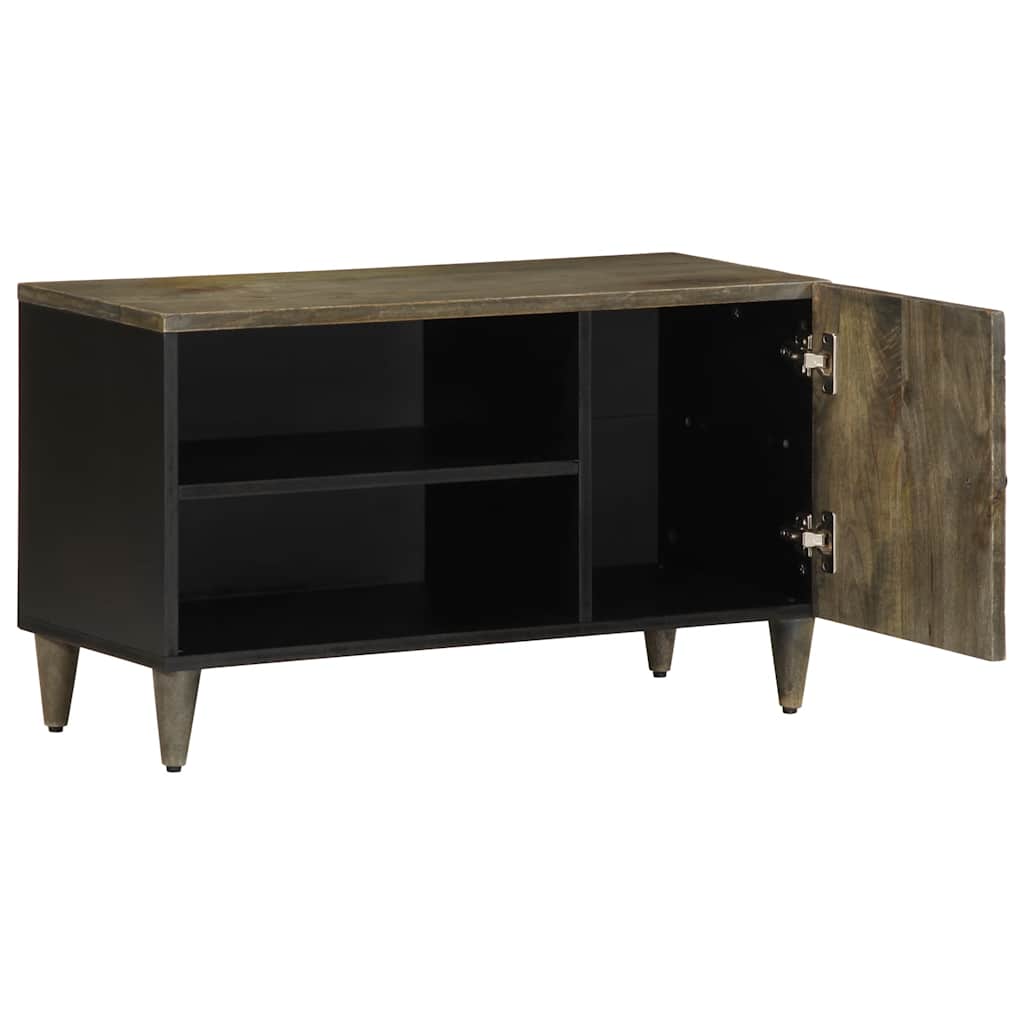 Szafka Rtv Jasnoszara 80X31,5X46 Cm Drewno Lite Mango