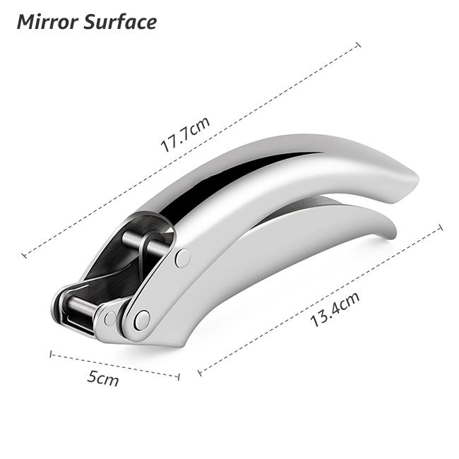 Heavy-Duty Stainless Steel Garlic Press, No