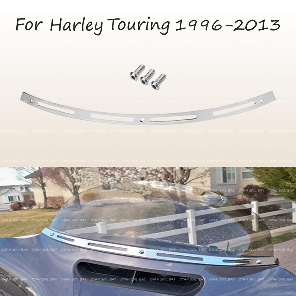 

1 шт. Для Harley Touring Electra Street Tri Glide 1996-2013 Мотоцикл ЧПУ Хром Обтекатель Batwing Ветровое стекло Ветрозащита Отделка