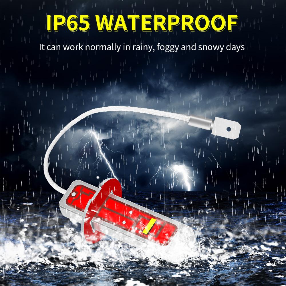 2PCS H3 White/Ice Bule Bulbs Lights 3000K/8500K Car Fog Lights DRL Daytime Running Driving Lamps LED Car Accessories No Error
