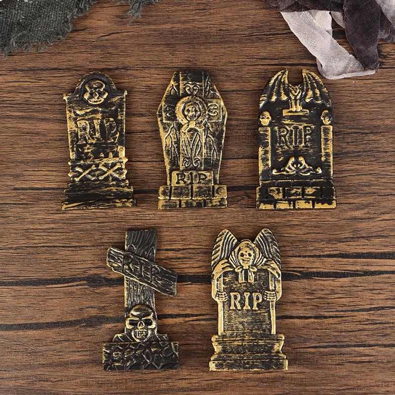 

Череп Надгробие Ремесло Поддельные Украшения Декоративные Украшения На Хэллоуин Украшение в Форме Надгробия