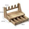 Wooden Handgun/Model Gun Stand, Display Rack/Shelf, Desktop Storage, Holds 4 Airsoft Guns (4 Drawers)