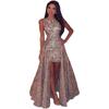 New, Women'S Sequined Evening Dress, Sexy Split-Ended Dress, European And American French Dress.