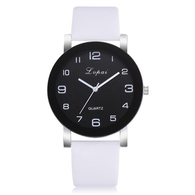 Lvpai Women's Casual Quartz Leather Band Watch Analog Valentine Gift Crystal Stainless Steel