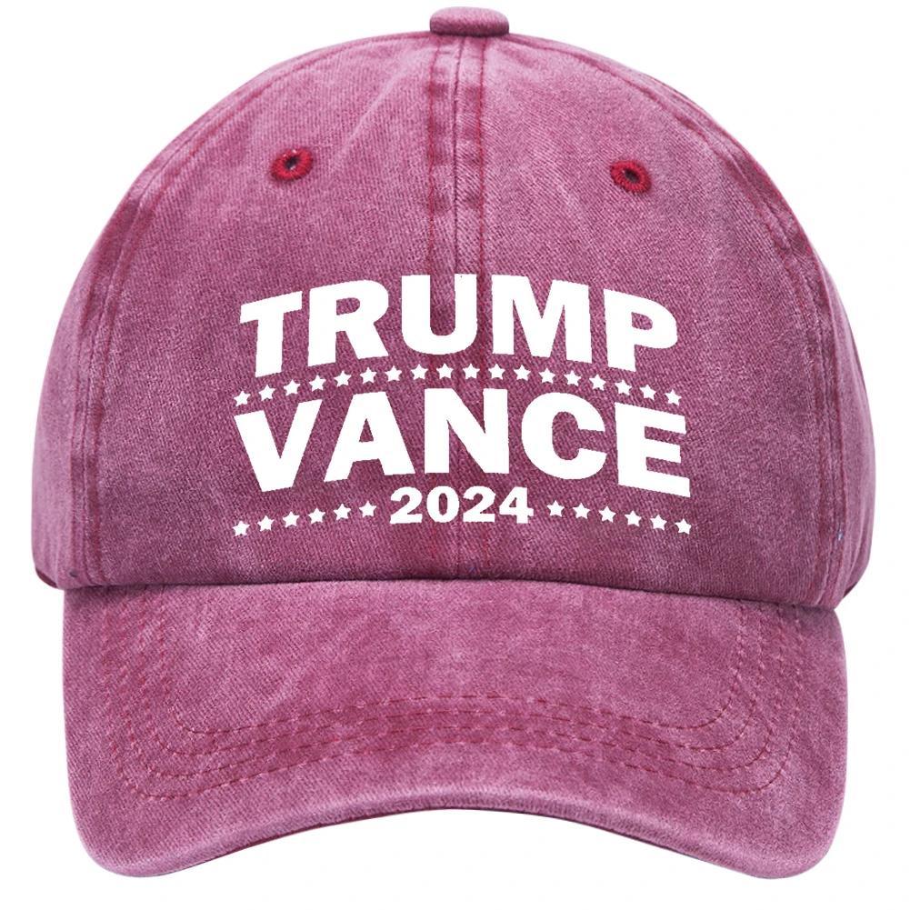 

Trump Vance 2025 Hat Cotton Distressed Cap Breathable Unisex Baseball Hat Adjustable Washed Baseball Cap for Men Women