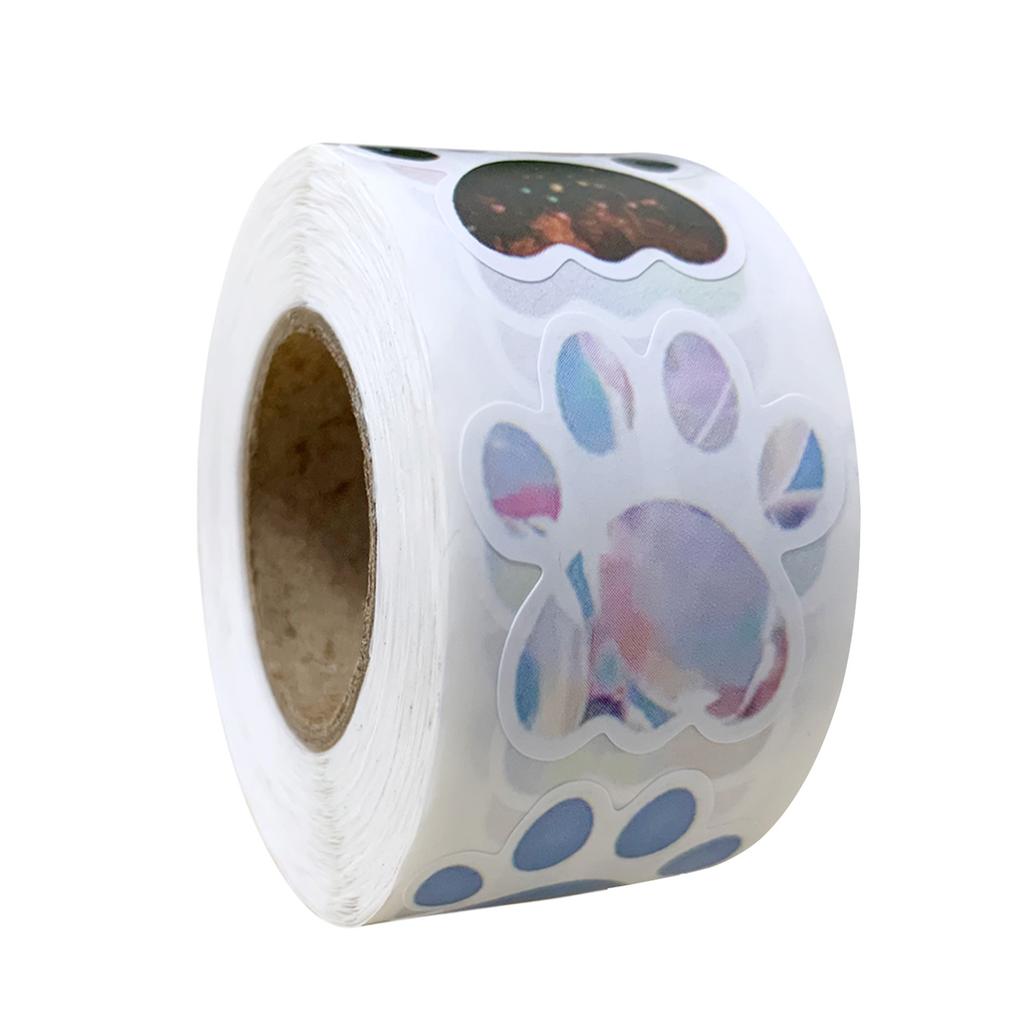50-500pcs 2.5cm/1inch Pet Stickers Self-adhesive Dog Claw Animals Sticker Decoration Gift Box Sticker Label Stationery