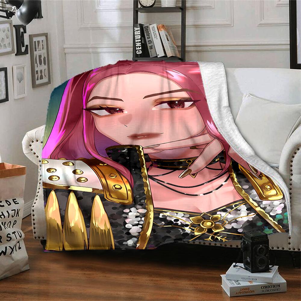 1pc KPop Demon Hunters MIRA3 Blanket, Gift, for Men and Women, Soft Blanket, Good for Sofa Bed Couch Travel, Lightweight Flannel Blanket