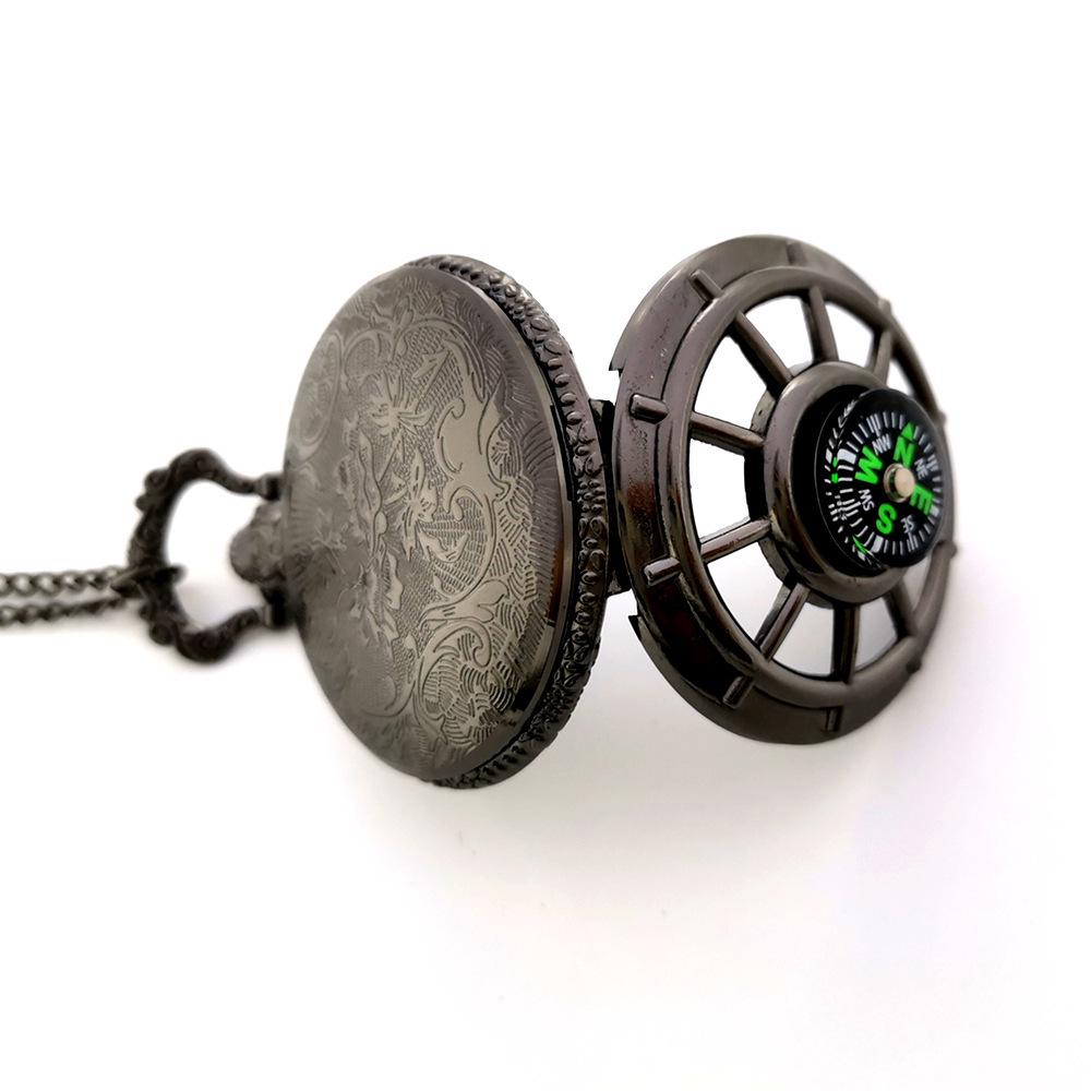 In Stock Compass Pocket Watch Necklace - Popular Pendant Watch
