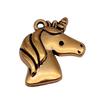Vintage Unicorn Head Charms Alloy Pendants For Jewelry Making Handmade Craft Supplies