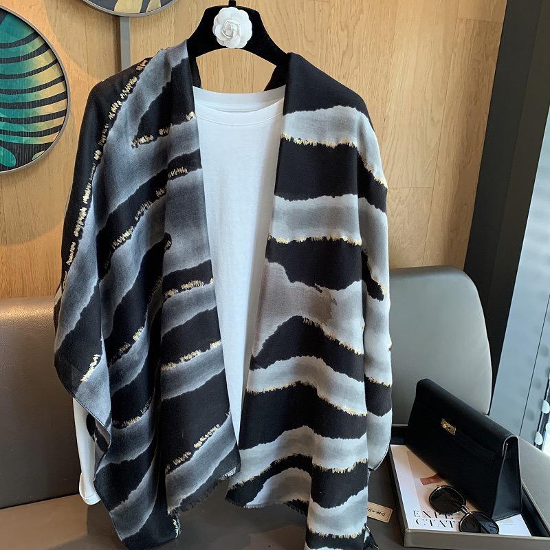 Women'S Winter Glitter Shimmer Fringe Printed Scarf Viscose Zebra Leopard Cotton Shawl Casual Muslim Hijab Travel-Friendly