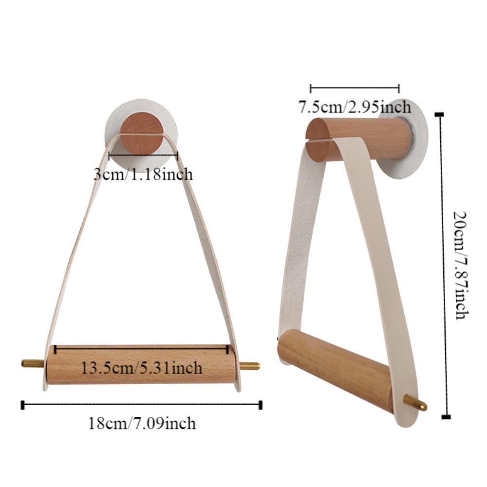 Wall Mounted Paper Towel Holders Rack Wooden Toilet Paper Holder Simple Paper Roll Holder  Bathroom
