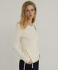 CITYBREEZE Slim Fit Diagonal Wrap Ribbed Knit_Ivory