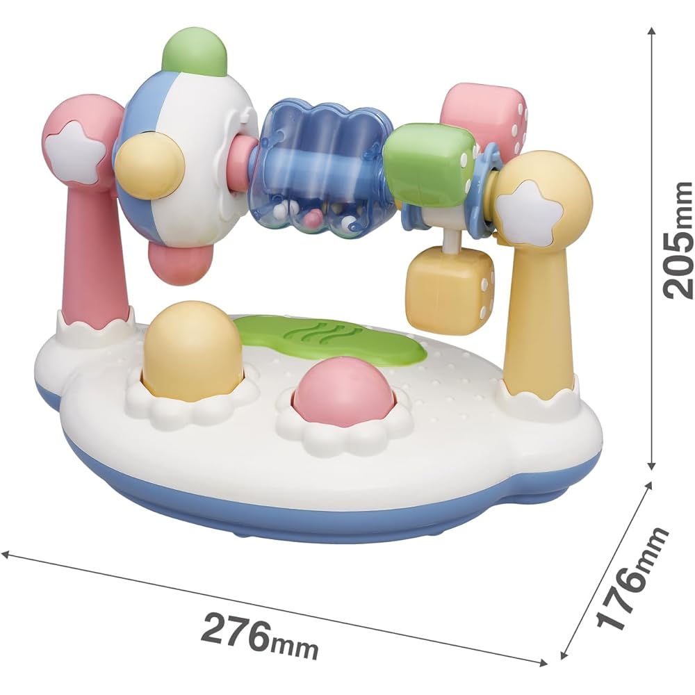 Toyroyal Spinning Sound Educational Toy for Babies with Light and Sound Features, Finger Play Activity
