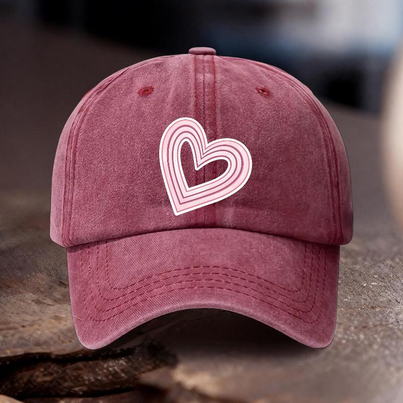 Pc Adjustable Hat with Love Print Pattern Unisex Outdoor Sports Style Ideal Gift for Weddings Parties Birthdays Racing Tea