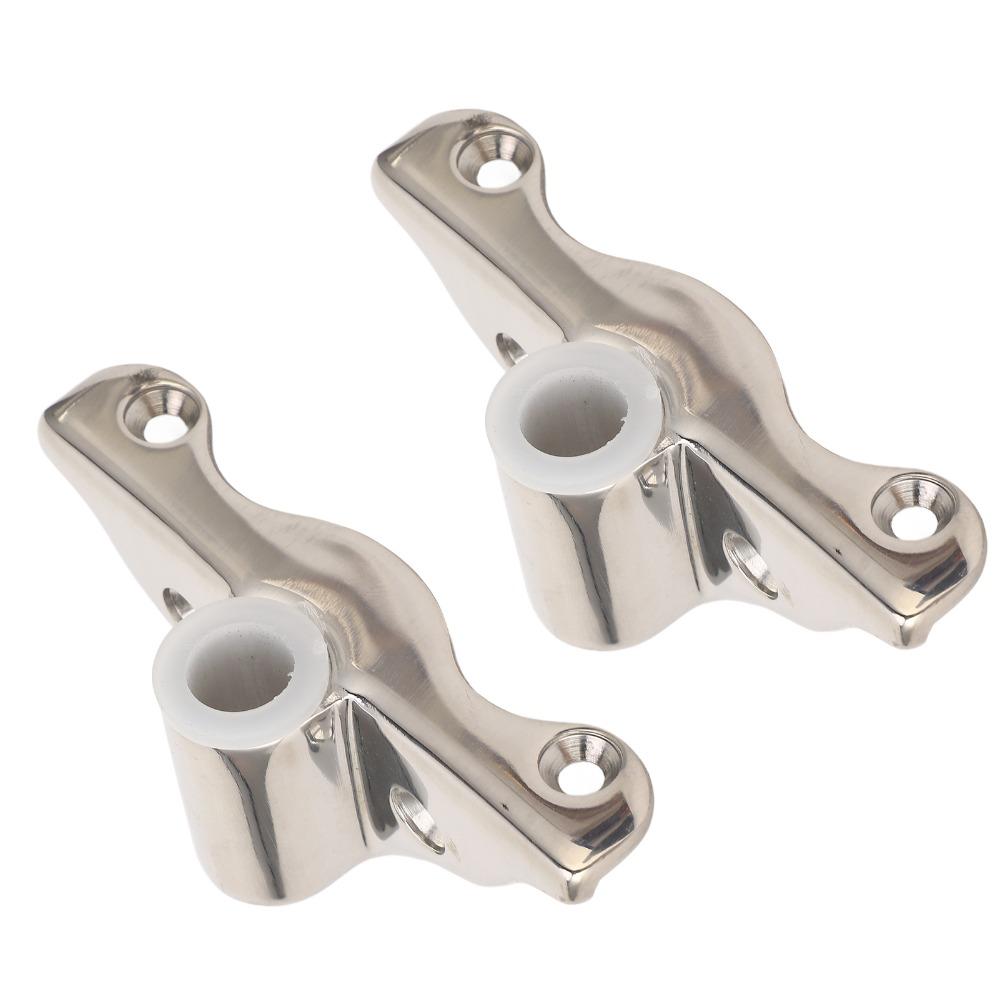 2PCS 1/2in Oarlock Socket Polished Finish Oarlock Support Bracket Row Lock Socket Boating Equipment
