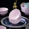Jingdezhen Ceramic Gold-Rimmed Rice Bowl Set