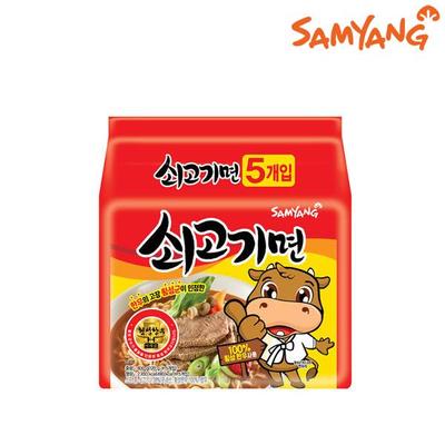 Samyang Beef Ramen Σε Σακουλάκι 120γρ. (5 πακέτα)