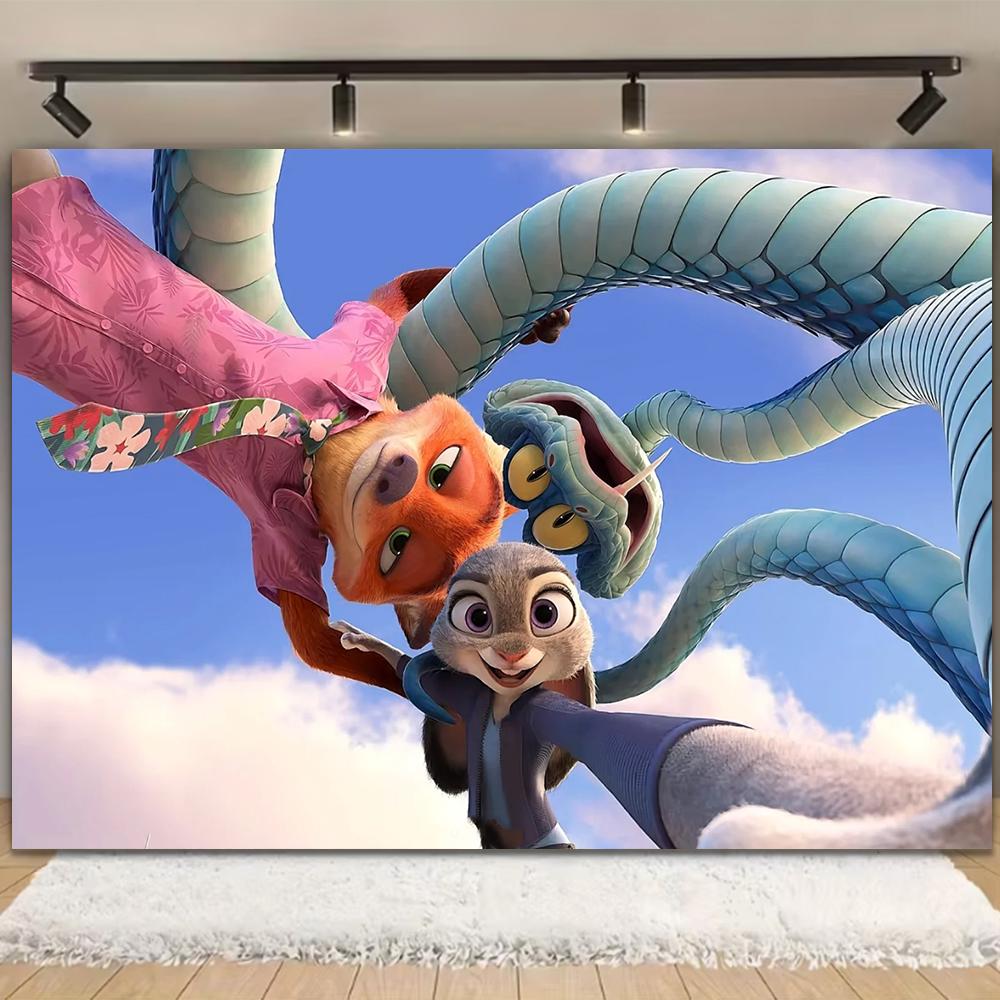 Zootopia 2 Arazzo Decorazione per la Casa Appeso a Parete per Camera da Letto Soggiorno Decorazione Multi-Scena Multi-Dimensioni Decorazione Personalizzata per la Stanza