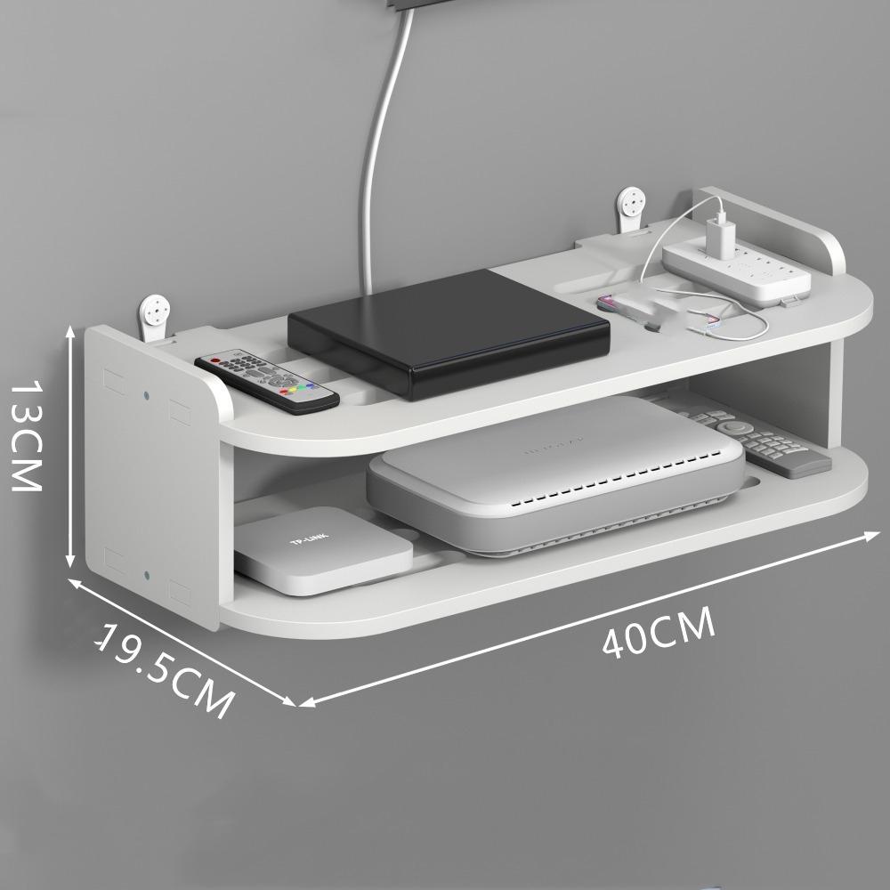 Úložný stojan směrovače bez průrazu na stěnu Set-Top Box Úložný organizér Wifi Závěsná police Domů