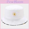 Summer Sun Protection Fisherman Hat With Double Side Daisy Pattern For Women And Men