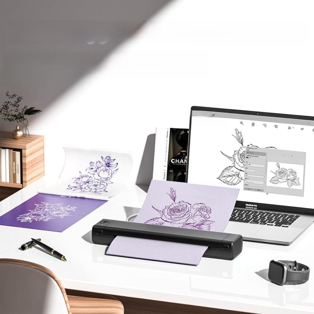 Phomemo Portable Mini Thermal Printer for Office, Tattoos, and A4 Documents