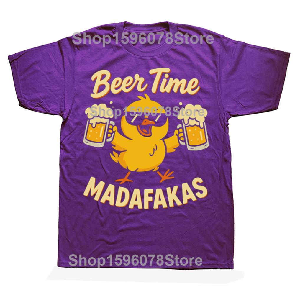 

Beer Time Madafakas T Shirt Retro Drinking Beer Lovers Graphic T-shirts EU Size 100% Cotton Soft Unisex Summer Tee Tops 4XL