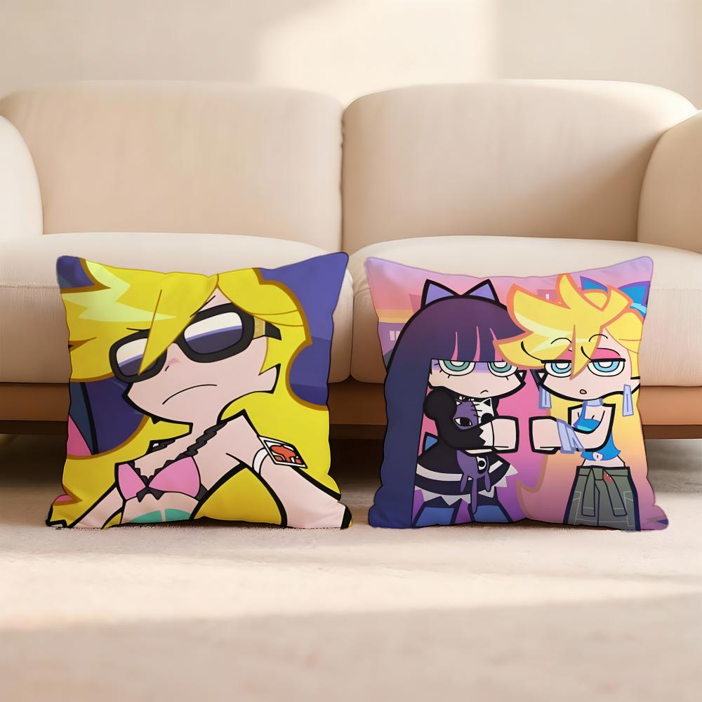 Anime P-panty and stocking Cushion Cover Home & Car Multi-Scene Pillow Cover - Reversible, Soft & Durable for Daily Use