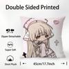 C- Chobits canvas Söt Anime Kuddfodral Plyschtyg Mjukt Kuddfodral Dubbelsidigt Tryck Kuddfodral Hushållspresenter