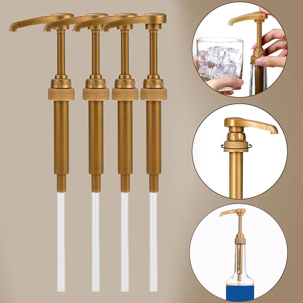 8ks PP Lis na plastový sirup na sirup Typ Praktický dávkovač omáčky Čerpadlo na sirup na kávu