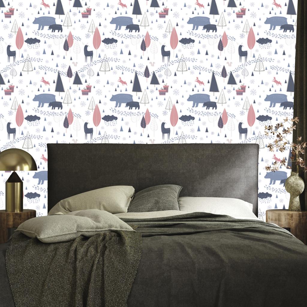 Scandinavian style animal wallpaper for living room and bedroom 50x1000