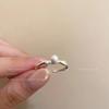 Pearl Zircon Open Ring Women'S French Index Finger Ring Niche Design Light Luxury High-End Ring