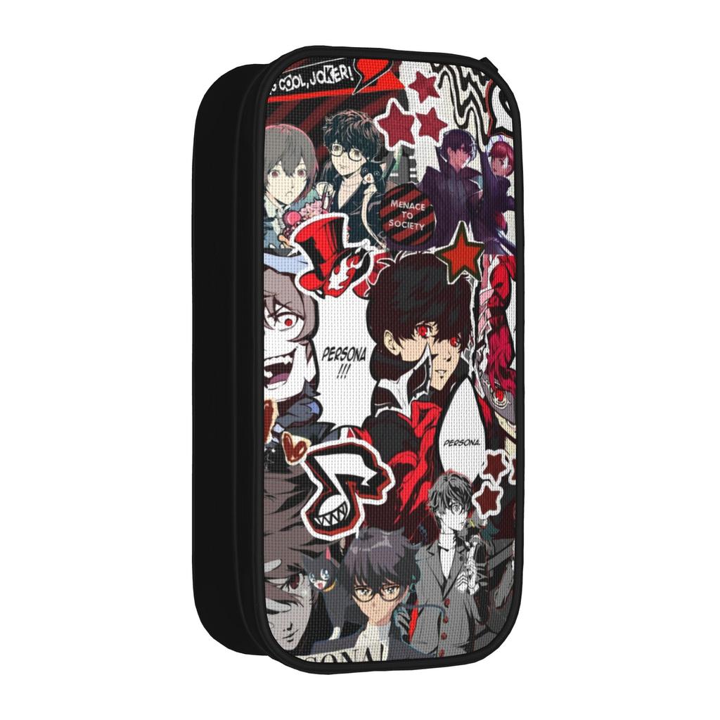 P-Personas Pencil Case Creative Video Games Pen Bag Girl Boy Big Capacity Office Cosmetic Pencilcases