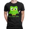 Funny Duolingo Meme (2) T-Shirt Men  Vintage Cotton Tee Shirt O Neck Short Sleeve T Shirts Plus Size Clothes