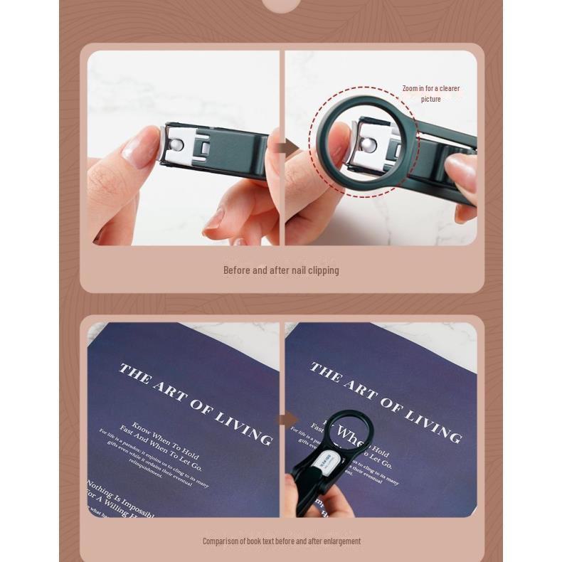 Cortadores de Unha Anti-Salpicos para Crianças e Idosos: Afiado, Claro e Seguro para Unhas Grossas