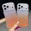 KEYSION Gradient Glitter Jewelled Phone Case for iPhone 16 17 Pro Max Air 16 Plus Wavy Border Lens Protector Shockproof Cover