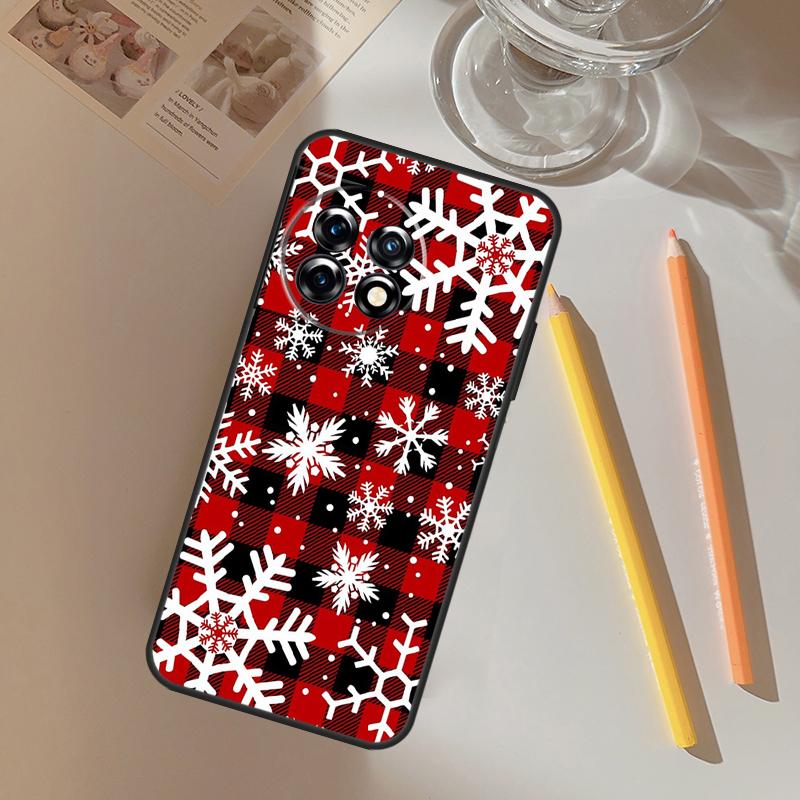 Snow Snowflake Winter Funda For OnePlus 12R 13 12 R 11 9 10 Pro 8T 9RT 10T OnePlus Nord 4 CE 2 3 Lite N20 N30 Case