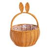 Durable Handmade Basket In Neutral Tone With Fun Rabbits Ear Detail Perfect For Fashion Home Decorations