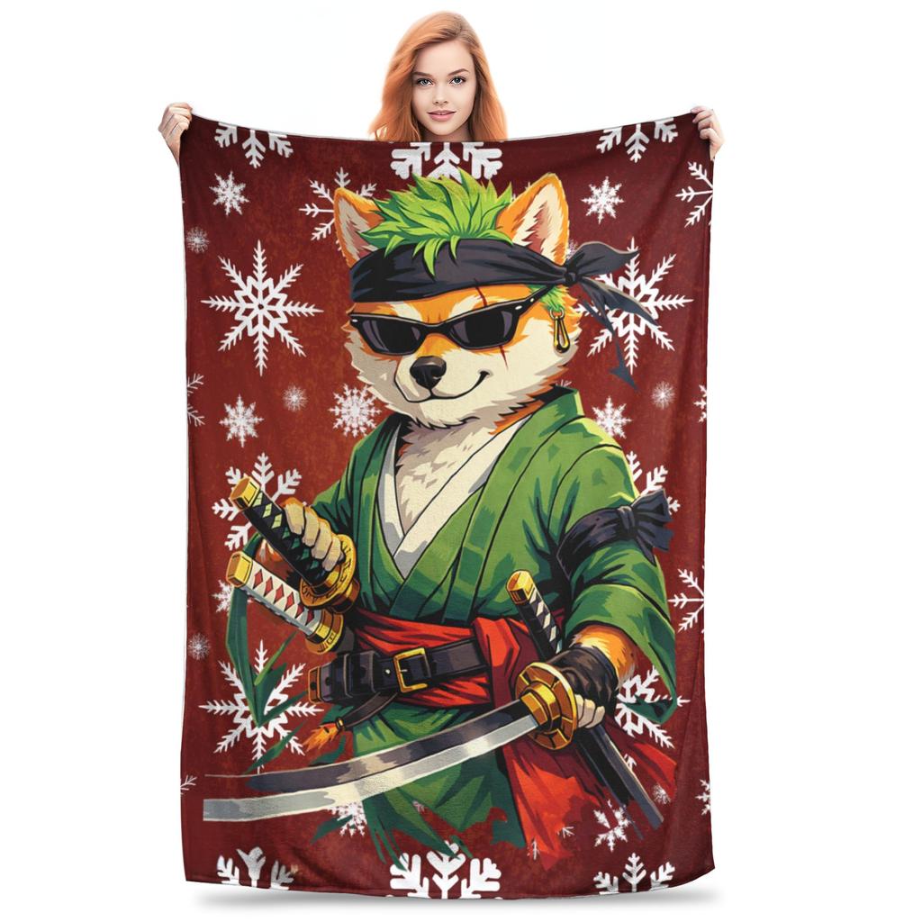 1PC One Pieces Running Scared Heavy Metal Logo Winter Blankets for Adults Bedding Home Interior Sofa Knee
