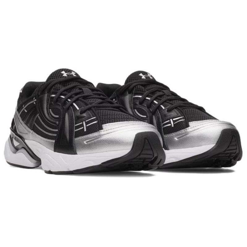 Under Armour Sola Comfort Versatile Low Cut Casual Running Shoes Unisex Black Silver 6005284-004