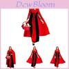 Stunning Red And Black Vampire Cosplay Costume For Halloween Parties With Cape For Women
